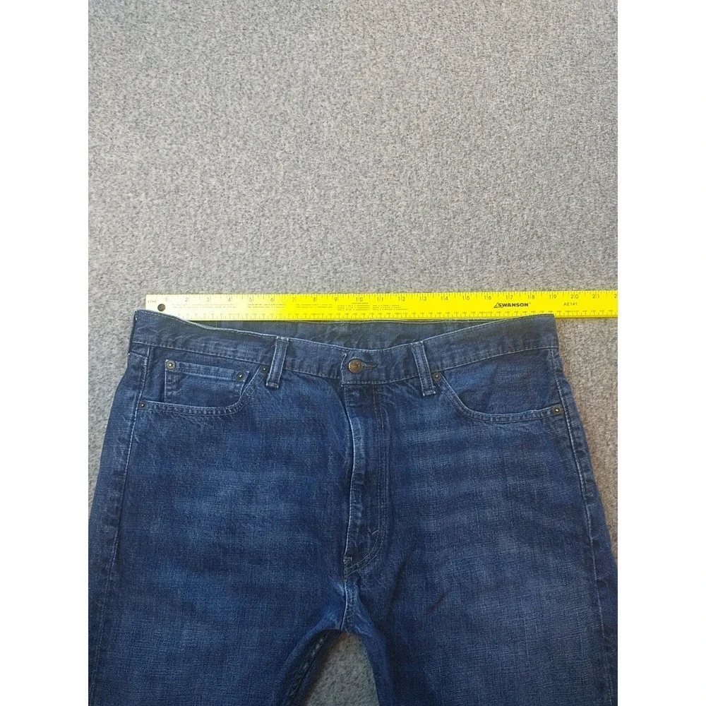 Levi Strauss & Co Mens Blue Straight Leg Denim Jeans 38x29 Medium Wash Mexico